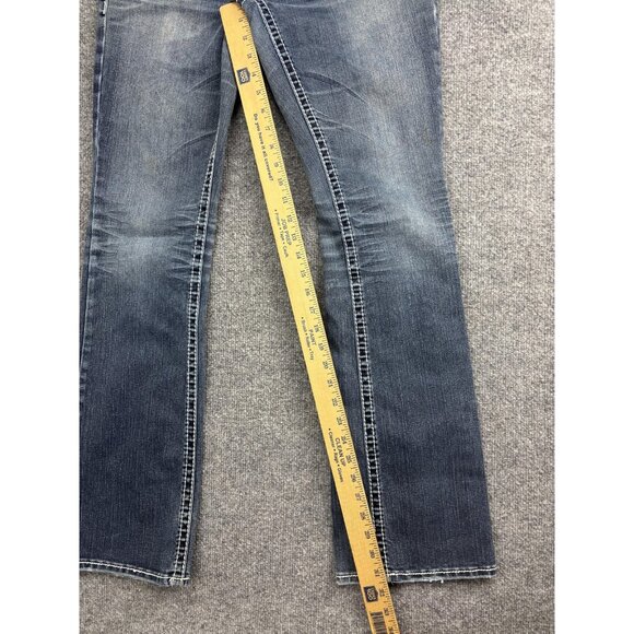 Silver Jeans Aiko Bootcut Jeans Womens 30 Blue Medium Wash Low Rise 30x33 Denim - Picture 5 of 9